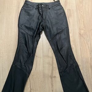 Harley Davidson women’s leather jeans, size 6